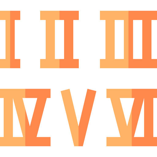 Roman numeral converter icon
